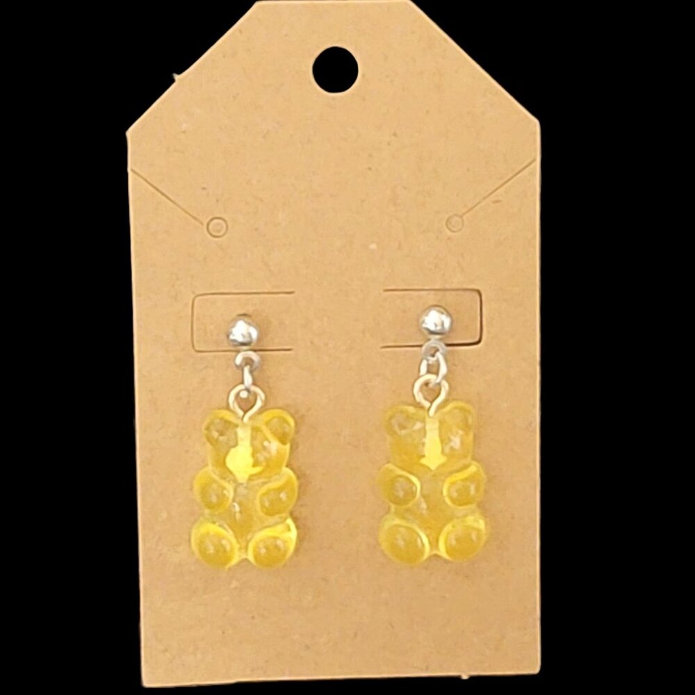 Yellow Gummy Bear Earrings